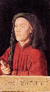 Jan Van Eyck Portrait of a Young Man oil on canvas